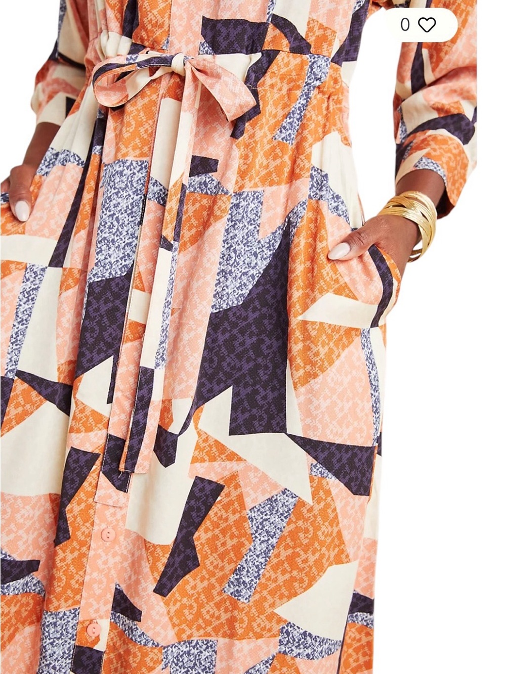 Anthropologie Corey Lynn Calter Abstract Shirtdress size XS good condition - Picture 5 of 15